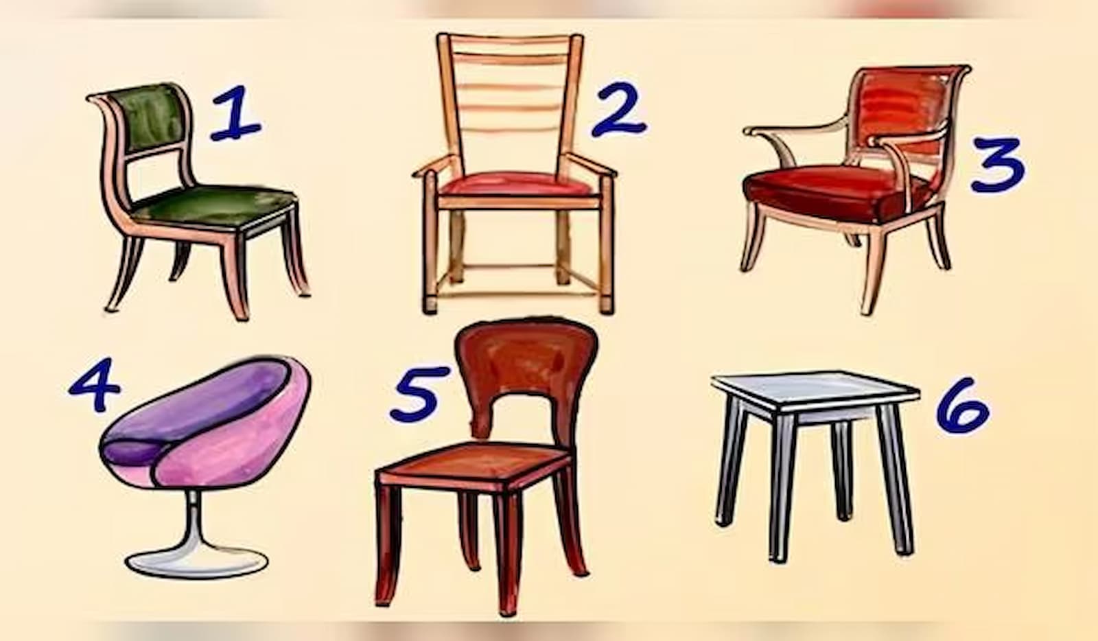 Quiz The chair you select will inform you what’s most unusual about you